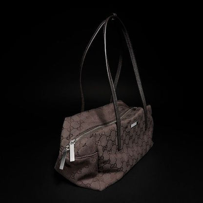 Medium Boston Bag With GG Canvas And Web
