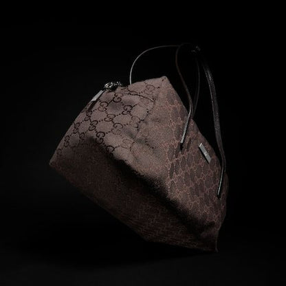 Medium Boston Bag With GG Canvas And Web