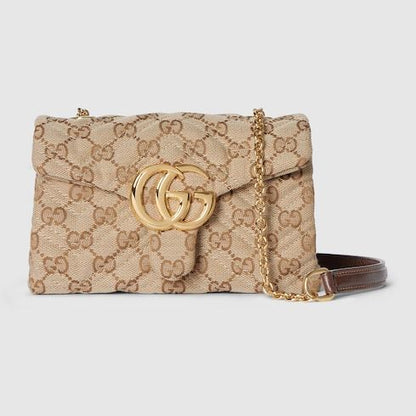 GG Marmont Mini Shoulder Bag GG Canvas With Gold-Toned Hardware