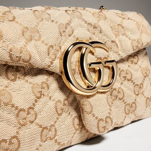 GG Marmont Mini Shoulder Bag GG Canvas With Gold-Toned Hardware