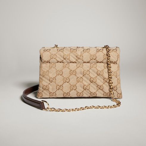 GG Marmont Mini Shoulder Bag GG Canvas With Gold-Toned Hardware