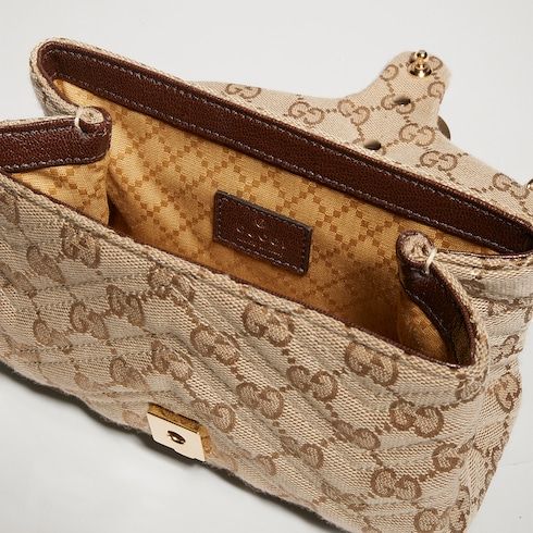 GG Marmont Mini Shoulder Bag GG Canvas With Gold-Toned Hardware