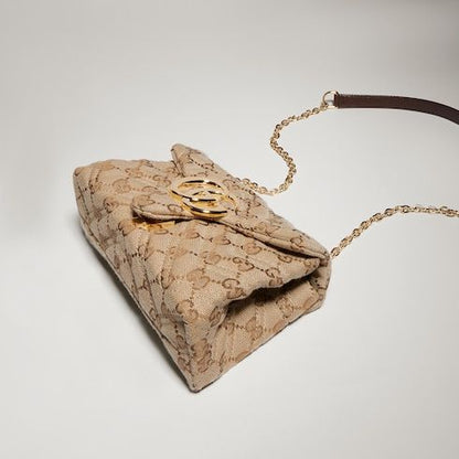 GG Marmont Mini Shoulder Bag GG Canvas With Gold-Toned Hardware