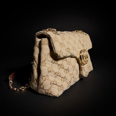 Small Shoulder Bag With Canvas