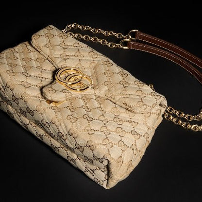 Small Shoulder Bag With Canvas