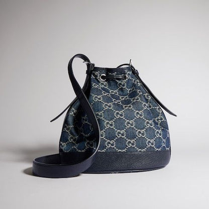 Venice Small Bucket Bag GG Denim