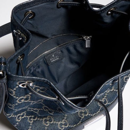 Venice Small Bucket Bag GG Denim