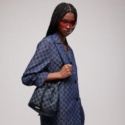 Venice Small Bucket Bag GG Denim
