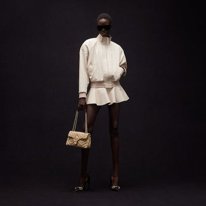 Small Shoulder Bag With Canvas