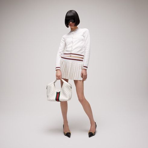 Women's Small Giglio Tote Bag With Perforated GG Leather