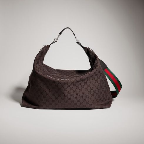 Men's Large Crossbody Bag With GG Canvas And Detachable Strap