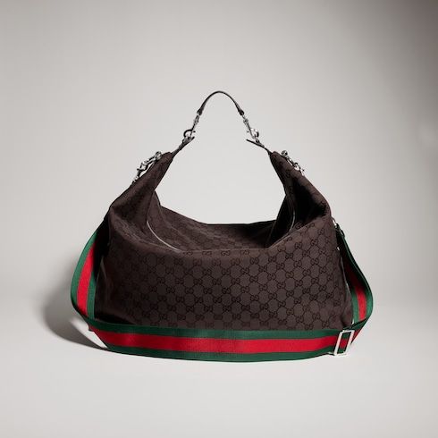 Men's Large Crossbody Bag With GG Canvas And Detachable Strap