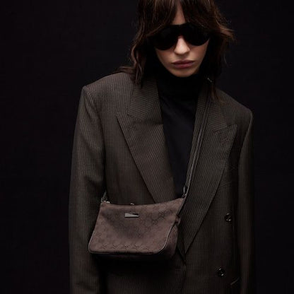 Small Shoulder Bag With GG Canvas And Additional Strap