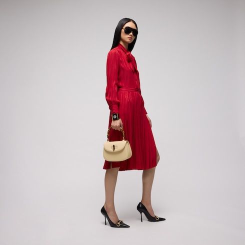 Women's Small Top Handle Bag With Soft Grainy Leather And Click Closure