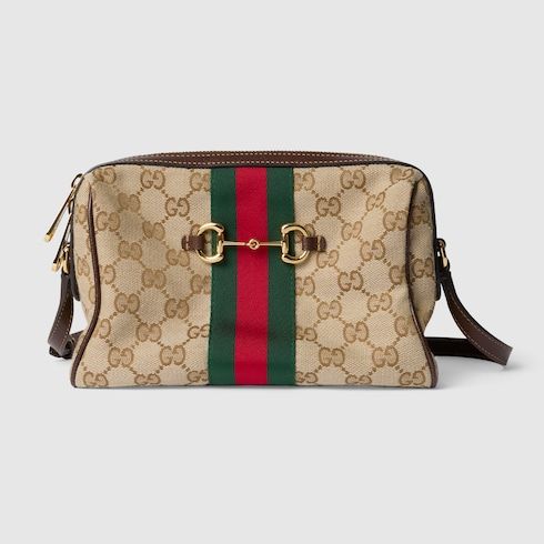 Small Crossbody Camera Bag Canvas with Metal Hardware