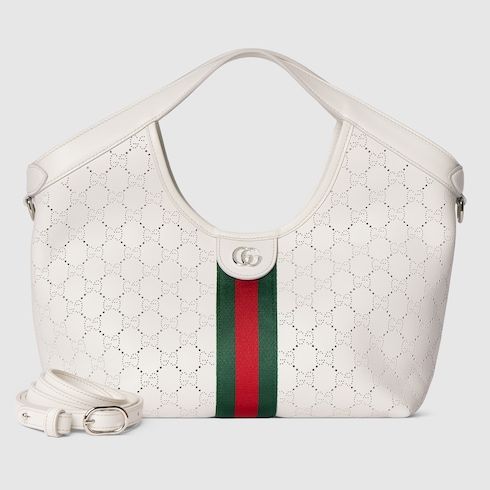 Giglio Small Tote Bag Perforated Leather With Tonal Trim