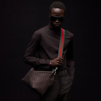 Men's Medium Crossbody Bag With GG Canvas And Detachable Strap