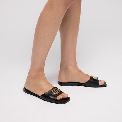 Women's Slide Sandal with Double G
