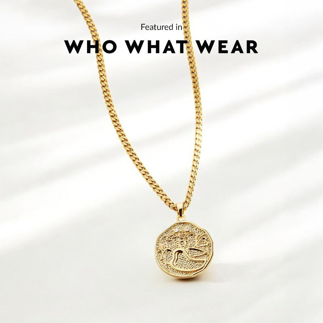 Astrological Sign Coin Pendant Necklace