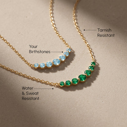 Birthstone Arc Necklace