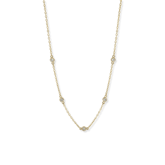 Dainty Crystal Station Necklace