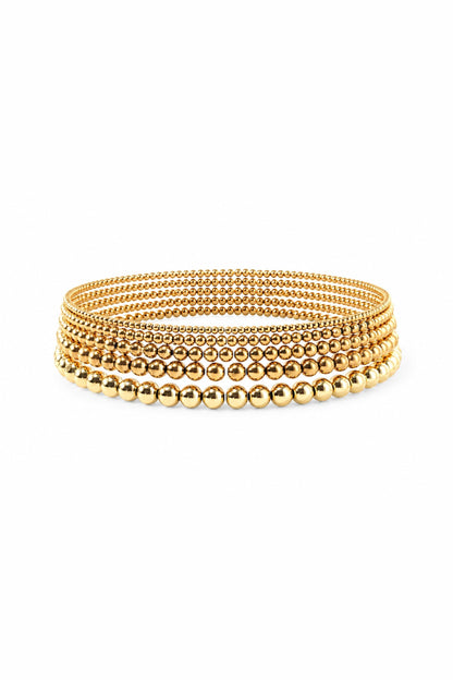 Dainty Gold Beaded Stacking Bracelet