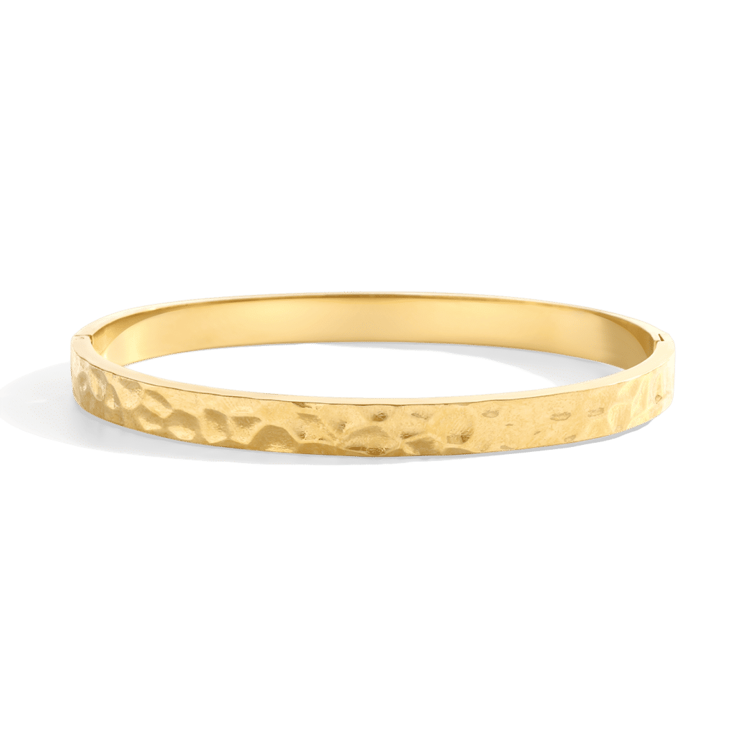 Hammered Gold Cuff Bracelet