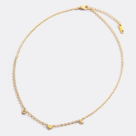 Personalized One Heart Initial Necklace
