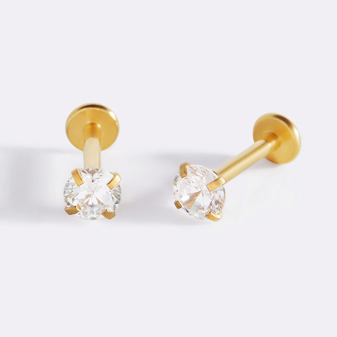Crystal Sleeper Flatback Stud Earrings
