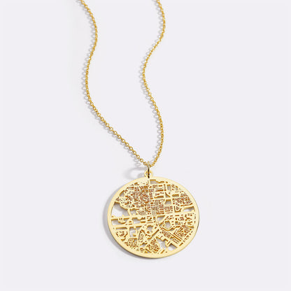 Personalized Custom Map Pendant Necklace