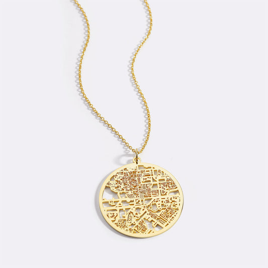 Personalized Custom Map Pendant Necklace