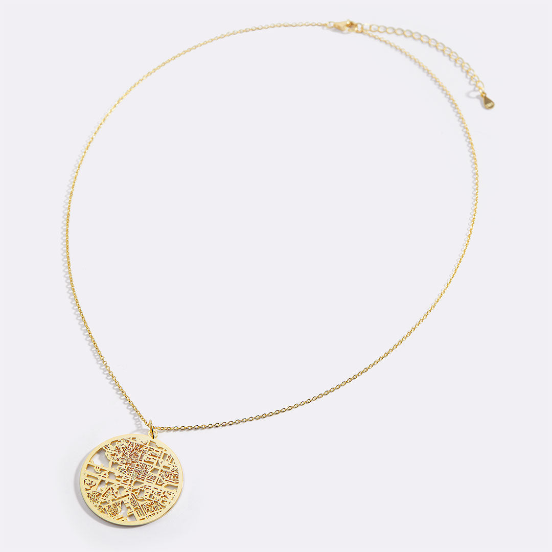 Personalized Custom Map Pendant Necklace