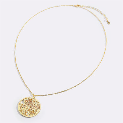 Personalized Custom Map Pendant Necklace
