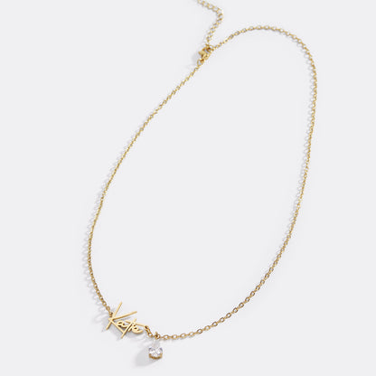 Handmade Birthstone Name Necklace