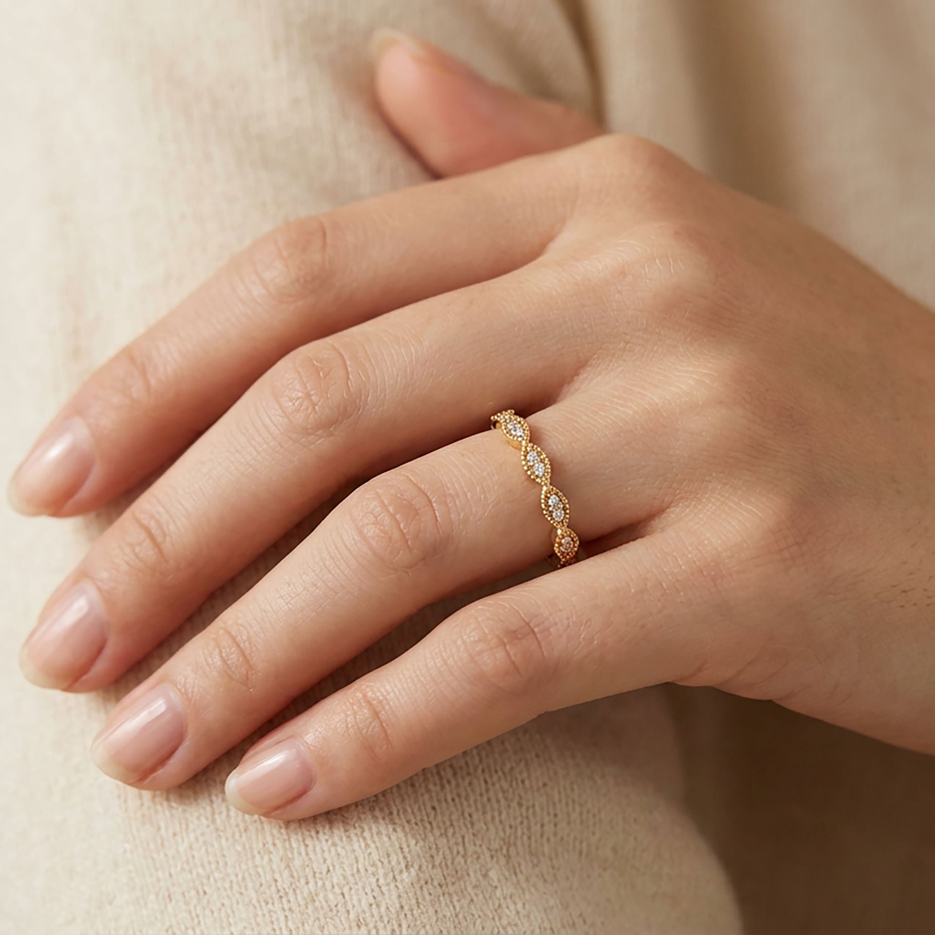 Marquise Shape Eternity Band