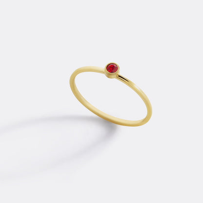 January Birthstone Bezel-Set Stacking Band