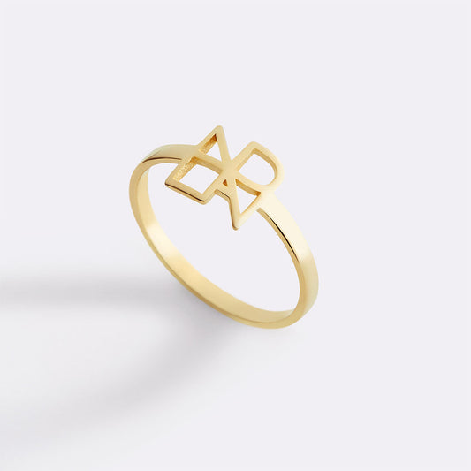 Personalized Monogram Name Ring