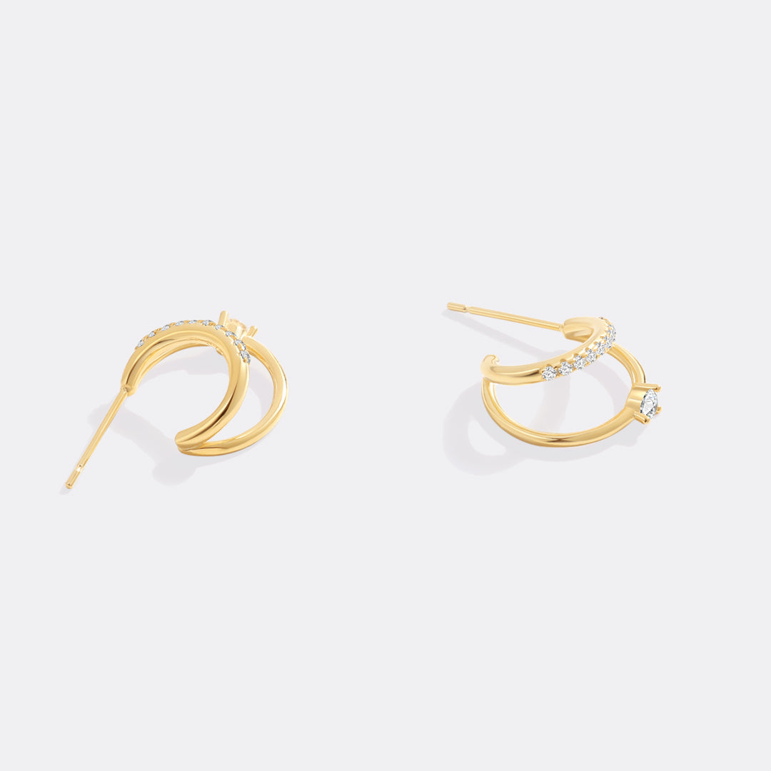 Nova Double Hoop Earrings