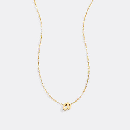 Tiny Script Initial Necklace