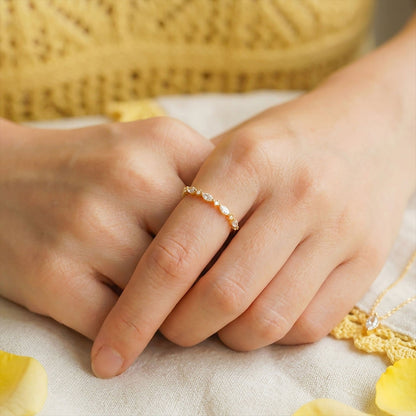 Marquis Gemstone Stacking Ring