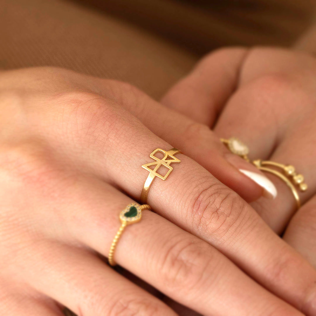 Personalized Monogram Name Ring
