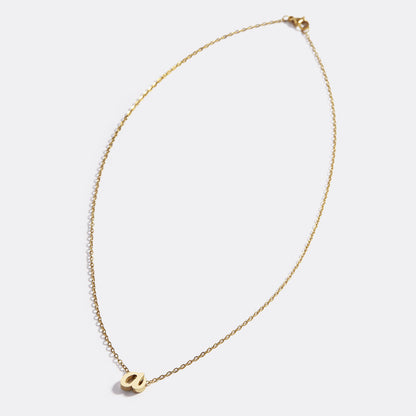 Tiny Script Initial Necklace