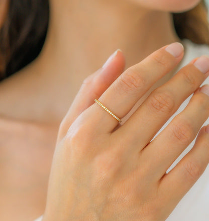 Micro PavĂ© Eternity Stacking Ring