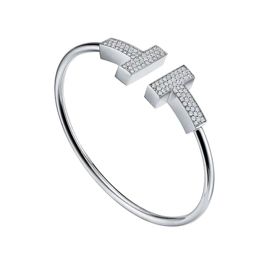 T Wire Cubic Zirconia Bracelet