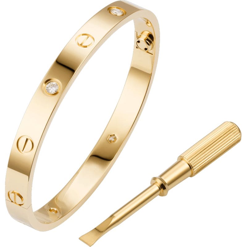Elegant 4 Diamonds Love Bracelet