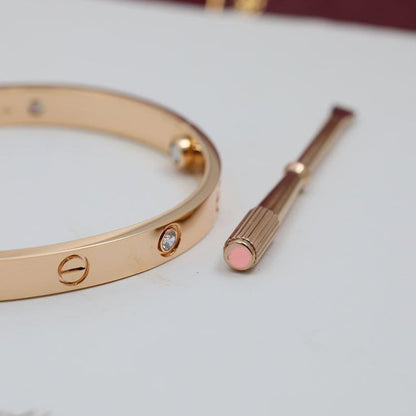 Elegant 4 Diamonds Love Bracelet