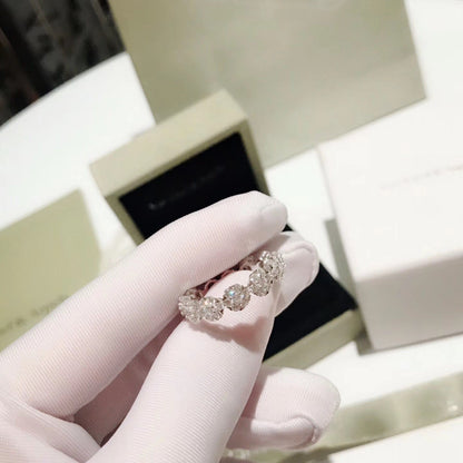 Fleurette Floral Cubic Zirconia Eternity Ring