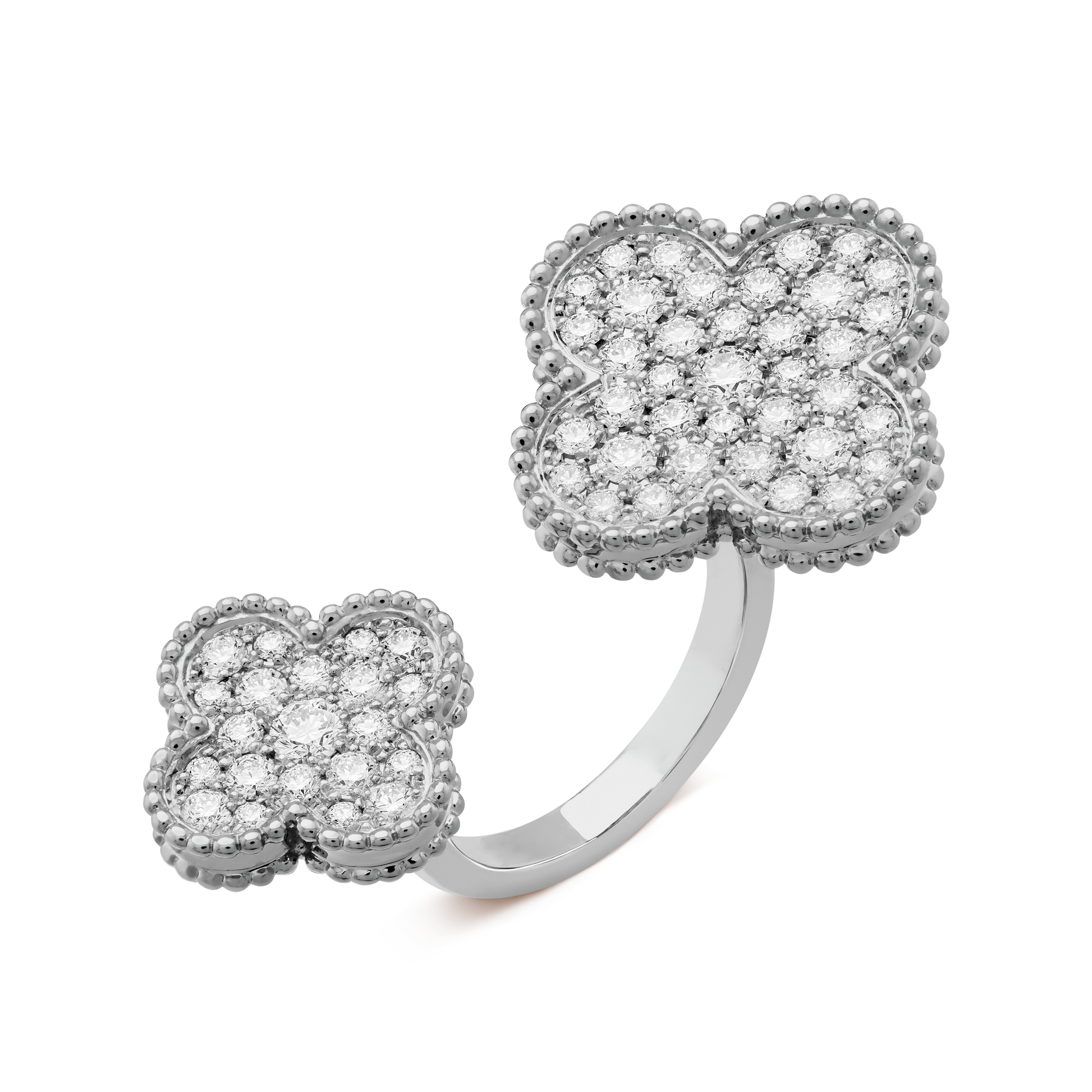 Floral Clover Between The Finger Ring