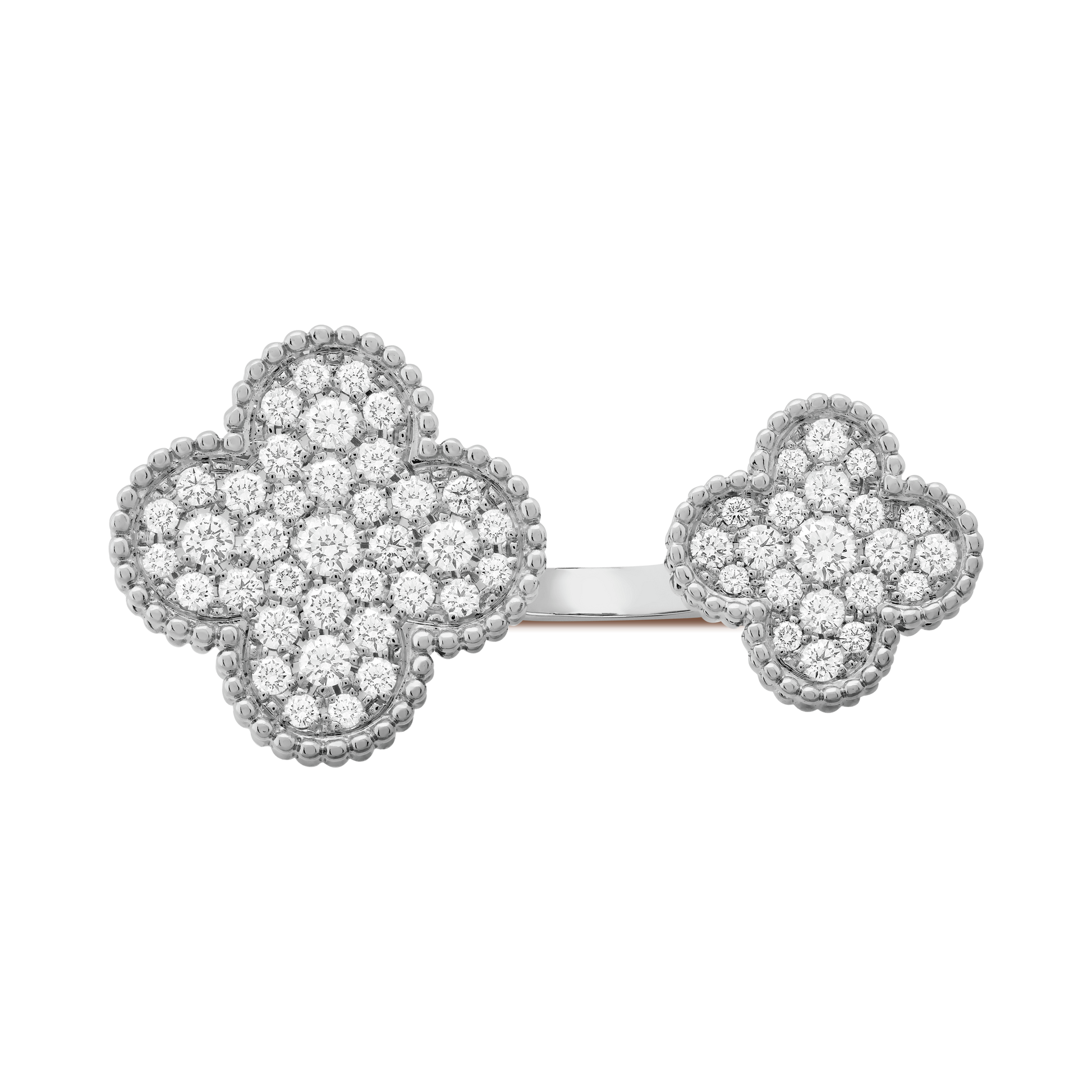 Floral Clover Between The Finger Ring