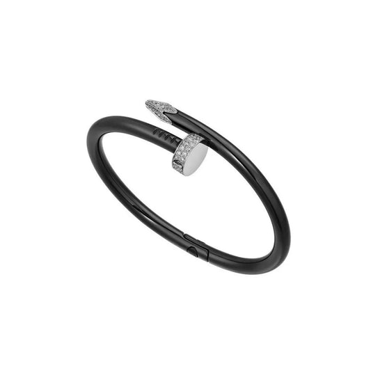 Juste Un Clou Black Ceramic Cubic Zirconia Bracelet